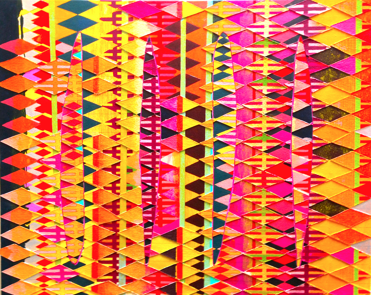 Spears, acrylic on canvas, 24” x 30”, 2014