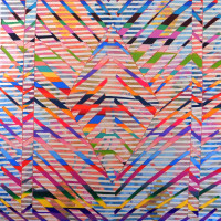 Burning Bush, acrylic on cut canvas, 50" x 40", 2015